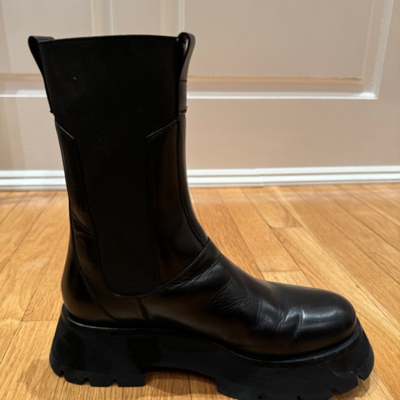 3.1 Phillip Lim - Kate Lug-Sole Leather - Combat Boot - Picture 6 of 11